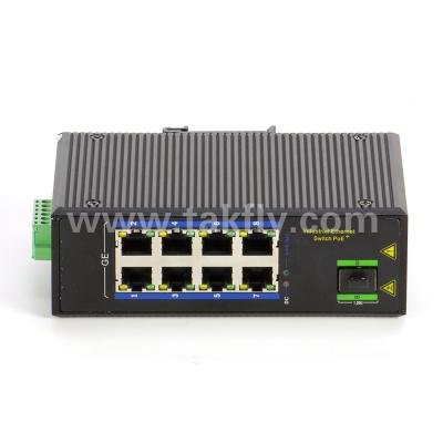 China 8-Port Industrial Gigabit POE Switch with SFP DIN-Rail Mount for sale