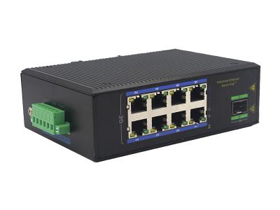 China 8-Port Industrial Gigabit POE Switch with SFP DIN-Rail Mount for sale