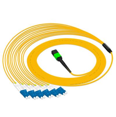 China 10meters 12 fibras MPO MTP ao cabo do remendo do único modo G657A1 3.0mm do LC à venda