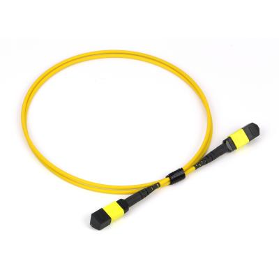 China 12 cable del remiendo de la fibra óptica de los corazones MPO con el CPR del ALCANCE del CE de ROHS obediente en venta