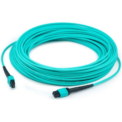 China 20ft Armored Cable MPO MTP Indoor 12 Core Multimode Fiber Optic Cable High Density for sale