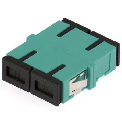 China Flangeless SM MM SC Duplex Fiber Optic Adapter Green Blue Beige Aqua Violet for sale