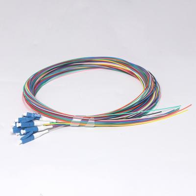 China LC UPC Pigtail 12 Core Single Mode Fiber Pigtails 9/125 G652D G657A for sale