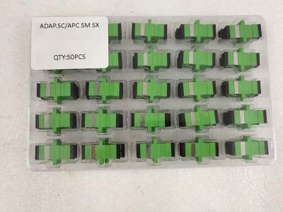 China SC APC Simplex Green Fiber Optic Adapter For Terminal Box for sale