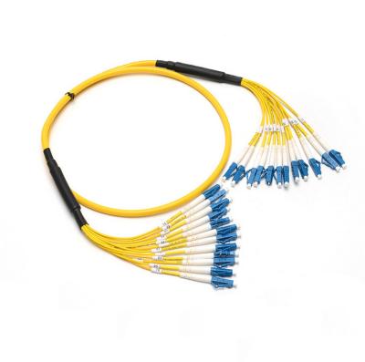 China LC-LC / SC-SC SM MM Fiber Optic Patchcord 12 Cores Breakout Fiber Cable for sale