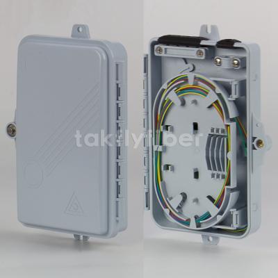 China 4 Port IP65 Fiber Optic Termination Box Wall Mount With SC Pigtail PLC Splitter for sale