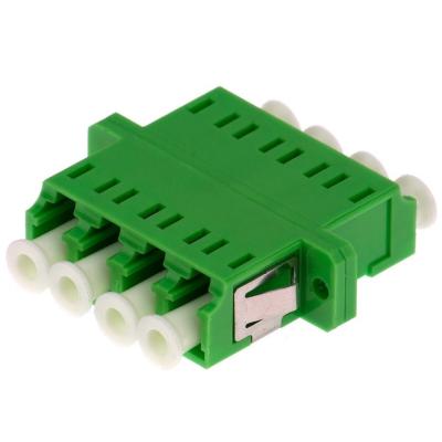 China Adaptador da fibra ótica do quadrilátero do LC APC com verde Singlemode da flange para telecomunicações à venda