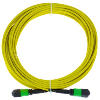 China cable 3.0m m unimodales LSZH del tronco de la fibra de la fibra óptica MTP MPO APC de 12F 24F en venta