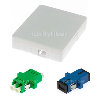 China 2 Core FTTH Wall Mounted Adapter Type Indoor Termination Box For Fiber Optic Cable for sale