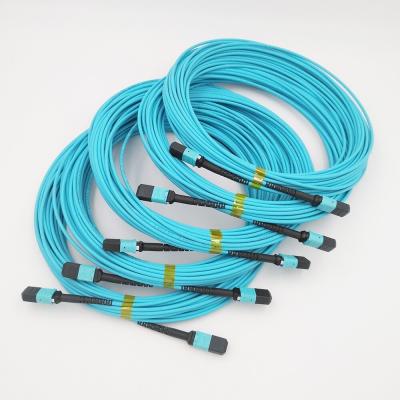 China 8 Core Breakout Cable MPO To 4 LC Duplex OM3 MPO MTP Fiber Optic Patch Cord for sale