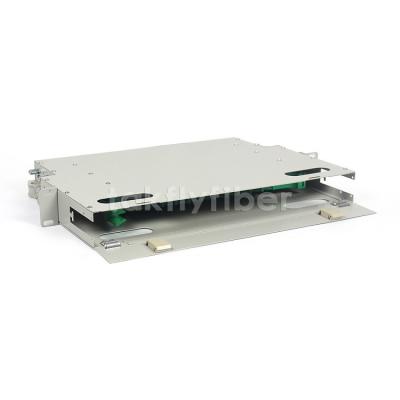 China SC Simplex Port Fixed 12 Port Patch Panel Rack Mount For FTTH FTTX CATV for sale