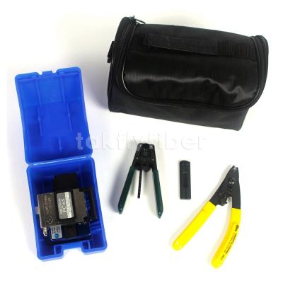China 4-In-1 FTTH Fiber Optic Tool Kit With Fiber Optic Cleaver Stripper for sale