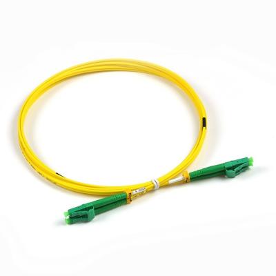 China 1310nm LC APC To LC APC Duplex Fiber Optic Patch Cable SM OS2 G657A1 LSZH Jacket for sale
