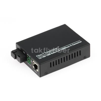 China 1000Mbps RJ45 80km Ethernet Fiber Media Converter Single Mode for sale