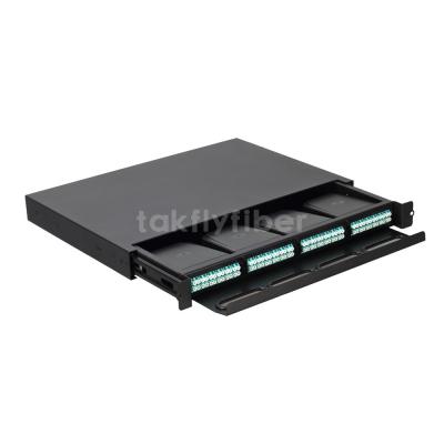 China Powder Coating 1U 96 Cores MTP MPO Cassette Fiber Cabling System SVHC for sale