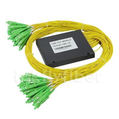 China Plastic ABS Module 1x64 PLC Fiber Splitter For FTTX PON Network for sale