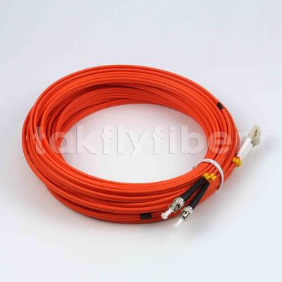 China UPC MM Duplex Fiber Patch Cord 3.0mm LSZH ST To LC OM1 OM2 APC for sale