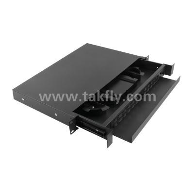 China SC Adapter Pigtail 1U Chassis Drawer SC Simplex Patch Panel Rack Mounted for sale