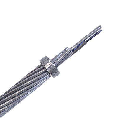 China Overhead Optical Ground Wire 48 Core G655 Outdoor Fiber Optic Cable 24 Core G652D Central Structure OPGW for sale