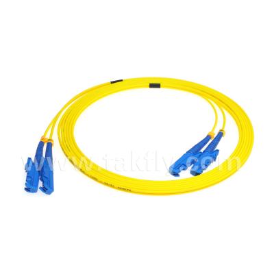 China E2000-E2000 SM G657A2 Fiber Optic Cable Yellow LSZH Zipcord Telecom Standard for sale