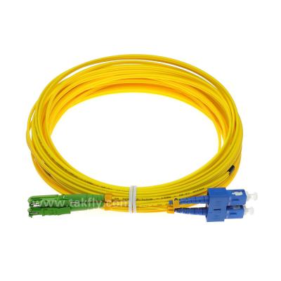 China E2000-SC Duplex Fiber Optic Cable 5 Meters FTTH Single Mode Optical Fiber Cable Te koop