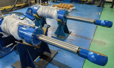Chine Double cylindre hydraulique à un piston temporaire soudé par OEM de cylindres hydrauliques à vendre