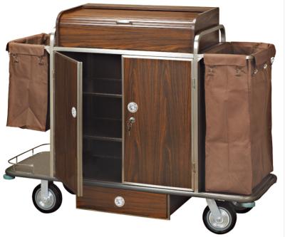 China Brown Room Service Trolley For Hotel for sale