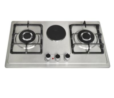 China 1x1500w Home Kitchen Stove  2 Gas 1 Electric 3 Burner Moka Pot Stove for sale