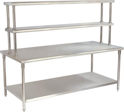 China Kitchen YX-H30-2 Stainless Steel Catering Equipment / Work Table With Top Rack for sale