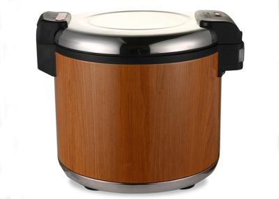 China 20L Commercial Kitchen Equipments / Electrical Rice Cooker With Stainless Steel / Wood Grain Body for sale