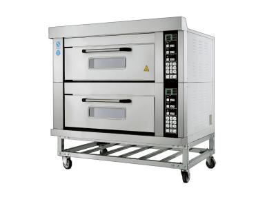 China Deluxe Electric Oven Micro-computer Intelligent Control Smart Preset Menu Function 2 Decks 4 Trays Electric Baking Ovens à venda