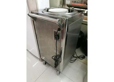 China 1-Holder Electric Plate Warmer Cart Capacity 50 Dishes, Single Heated Dish Dispenser, Commercial Buffet Equipment for sale