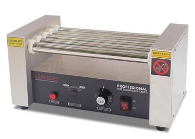 China Commercial Hot Dog Roller Grills , Stainless Steel 5 Rollers Sausage Grill Machine for sale