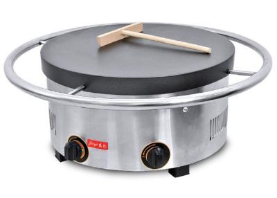 China Gas Manual Rotary Crepe Maker Oven Pancake / 2800Pa 670*670*265mm for sale