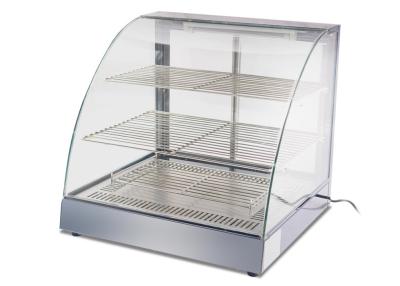 China Stainless Steel 304 Tempered Glass Sandwich Display 3-Layer Food Showcase for sale