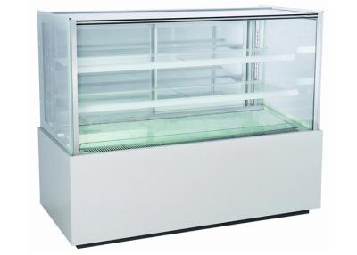 China 3-Layer Glass Cake Display Cabinet With LED Lighting 4°C~8°C Cake Showcase for sale