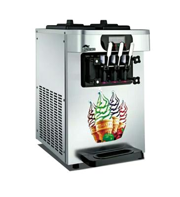 China Escritorio comercial del congelador de refrigerador R410/máquina suave del helado de la sobremesa con tres sabores en venta