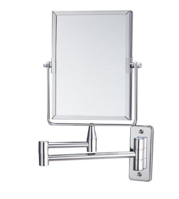 China Foldable Wall Mounted Rectangle Bathroom Vanity Mirror HD Aluminum Lens Double - Sided for sale
