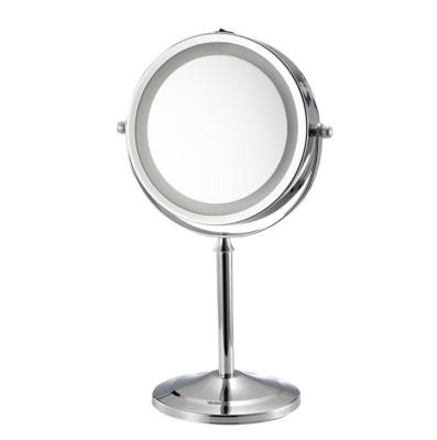 China European style fill light dressing table mirror HD double-sided beauty mirror bedroom bathroom metal vanity mirror for sale