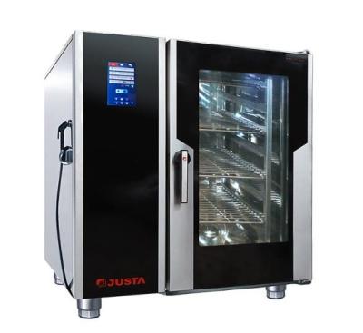 China JUSTA WR-10-11 Western Kitchen 18KW Electric Combi Steamer Oven 10-Tray GN 1/1 for sale
