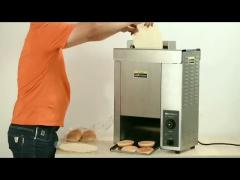 Electric commercial conveyor machine hamburger bun toaster conveyor belt toaster