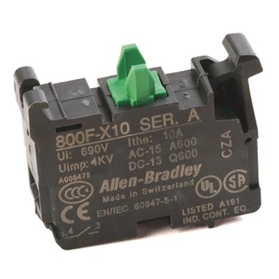 China 800F-X10 AB 800F PB 22mm Contact Block , Standard , Screw Contact Block for sale