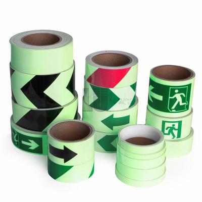 China Customized Photoluminescent Vinyl Glow In The Dark Film With P.S.A Adhesive In Rolls for sale