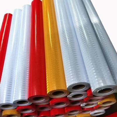 China Commercial 1.24m*45.7m PVC Prismatic Reflective Sheeting Roll For Road Safety for sale