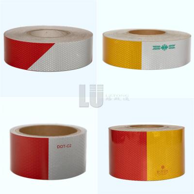 China Chevron Right / Left Hand Honeycomb Reflective Tape Yellow And Red for sale