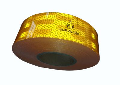 China Yellow Ece 104 Reflective Tape 5cm Width For Trucks Cars Trailer for sale