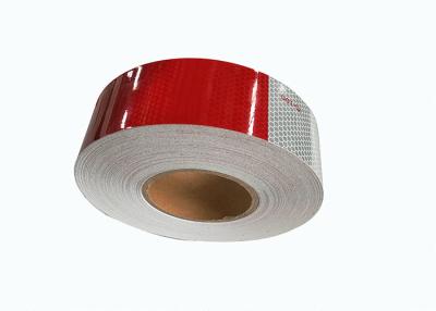 China Red And White Retro Adhesive Reflective Tape For Vehicles  , Reflective Marking Tape for sale