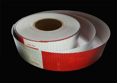 China Glass Beads Reflective Tape Sheets DOT Standard White And Red 2 Inch Width for sale