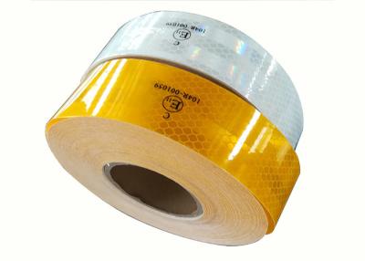 中国 黄色く白く赤いE印の反射テープは強い接着剤を最もよい反射広げます 販売のため