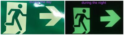 China Plastic Photoluminescent Vinyl Film Self Adhesive For Everglow Exit Signs for sale